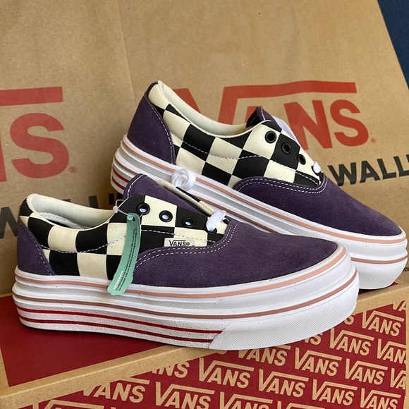 Vans COMFYCUSH ERA Suede/Canvas PurpleV/Classic White sneakers - platforms WMNS - Picture 6 of 16